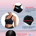 RUNNING GIRL Sports Bras for Women, Molded Cup High Impact Black Sports Bra Workout Bras for Women High Support Racerback(WX3046 Black M)
