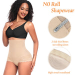 Werena Tummy Control Shapewear Panties for Women High Waisted Shaping Underwear Lace Body Shaper Girdle(01# A Beige(lace),Large)