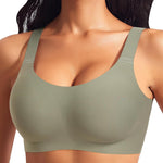 Womens Wireless Jelly Bras Plus Size No Underwire Seamless Full Coverage Comfortable Everyday Bra with Medium Support