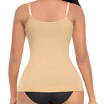 Slimming Compression Tank Tops for Women Tummy Control Shapewear Camisoles Smoothing Body Shaper Tanks(1#Beige-padded bra,Small)