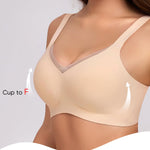 Gailife Crossover Bras for Women No Underwire Wireless Bralettes Seamless Supportive T Shirt Everyday Bras-Beige,L