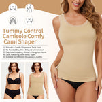 JOYSHAPER Women's Shapewear Tops for Tummy Control Shapewear Camisole Tanks Compression Tank Tops Body Slimmer Cami Shaper Nude 3XL