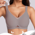 Gailife Jelly Wireless Bras for Women No Underwire Bralettes Seamless Supportive T Shirt Everyday Bras-Grey,XL