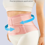 FREETOO Postpartum Belly Band Wrap for Women,Abdominal Binder Post Surgery,for Natural Delivery,C Section Belly Binder Post Partum,Stomach Binder Postpartum with Adjustable Compression,M,Pink
