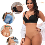 Werena Tummy Control Thong Shapewear for Women High Waisted Body Shaper Shaping Thong Girdle Novelty Hipster Panties(03# Mid Rise Lace Latte(smoothing),XX-Large)