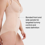 SPANX SPANXsculpt OnCore Open-Bust Brief Bodysuit - Sculpting Body Shaper for Women - Level 4 Compression - Adjustable Straps - Soft Nude - Medium