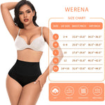 Werena Tummy Control Shapewear for Women High Waisted Body Shaper Briefs Slimming Girdle Shaping Underwear(#A2 Mid Waist Black(seamless),Large)