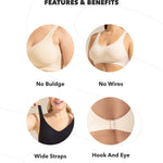 SHAPERMINT Wireless Bras for Women No Underwire – Small to Plus Size Bralettes with Support and Natural Lift