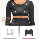 FeelinGirl Upper Arm Shaper Post Surgery Compression Garment Breast Support Bra Arm Lipo Compression Garment Black L