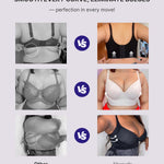 SHAPELLX Bras for Women Back Smoothing Push Up Underwire Supportive T Shirt Bras (Beige, 42H)