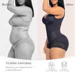 YIANNA V-Shaped Fajas Colombianas Moldeadoras Postpartum Shapewear Tummy Control for Women Waist Shaping Girdles Body Shaper Post Surgery Compression Garment, YA7511-Black-L
