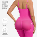 FeelinGirl Shapewear Bodysuit for Women Tummy Control Faja Seamless Hip Enhancer Thigh Slimmer Body Shaper Raspberry Pink XL/XXL