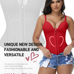 SHAPSHE Waist Trainer for Women Tummy Control Corset Shapewear Cincher Workout Body Shaper Vest Faja with Bra RED/Small