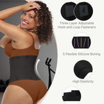 FeelinGirl Workout Waist Cincher Trainer Corset Shaper Tummy Slimmer Plus Size Belly Band for Women Black S