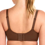 HSIA Minimizer Bra for Women - Air Mesh T-Shirt Full Coverage Seamless Bra Plus Size Underwire Padded Bra for Large Bust Coffee Brown