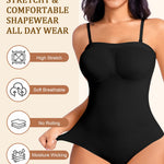 Werena Strapless Shapewear Bodysuit for Women Tummy Control Seamless Full Body Shaper with Removable Straps Under Dress(Black,M)
