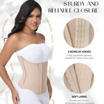 SHAPSHE Waist Trainer for Women Tummy Control Cincher Corset Shapewear Working Out Body Shaper with Hooks Tan L