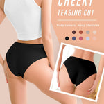 UNDER THE SEA Seamless Underwear for Women Plus Size Mid Rise Lingerie Brief Sexy No Show Panties Womens Cheeky 5 Pack XS-3XL