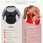 FeelinGirl Shapewear Tummy Control for Women Zip Shapewear Bodysuit Thong V-Neck Body Suit Seamless Body Shaper