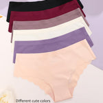 FINETOO 6 pack Seamless Underwear for Women Sexy Low Rise Hipster Wave Edge No Show Bikini Panties Womens Cheeky S-XL