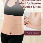 Momcozy Ergowrap Postpartum Belly Band for C-Section Recovery and Vaginal Birth, Abdominal Binder with 3D Lifting & Ergonomic Back Support, Seamless Belly Wrap Shapewear for Post Surgery Recovery
