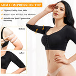 CYDREAM Women Arm Shaper Tops Slimmer Compression Sleeves Post Surgery Posture Corrector Tank Top (M, Black)