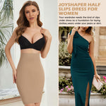 JOYSHAPER Slip for Women Under Dress Slips Half Skirt Strapless Slips Body Shaper Dresses Half Slip Skirt for Women Under Dresses Tummy Control Shapewear Dress Slip Shapewear for Tight Dress Nude M