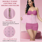 SHAPSHE Waist Trainer for Women Tummy Control Cincher Workout Corset Shapewear Body Shaper Pink L