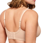 HSIA Bras for Women Minimizer Full Coverage, Plus Size T Shirt Unlined Underwire Smooth Bra, Seamless Cups Joan Ultimate Soft Light Beige