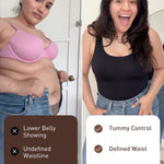 ATTLADY Womens Tummy Control Shapewear Tank Cami, 2 Pack Body Shaper Camisole, Compression Tank Top for Daily Wear & Layering