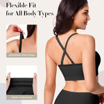 Finduself Strapless Bras for Women Non-Slip Wireless Bandeau Bra Seamless Padded Tube Top Bra Including Fabric & Clear Straps