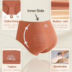 ROSYCORAL High Waisted Seamless Underwear for Women Full Coverage Hiphugger High Rise Silky No Show Briefs Panties 6 Pack (M)