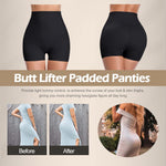 JOYSHAPER Womens Padded Underwear Butt Lifter Panties Butt Lifting Shapewear Tummy Control Booty Enhancer Shorts Black L