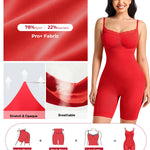 Nebility Shapewear Bodysuits for Women Tummy Control Body Shaper Seamless Waist Trainer Lace Body Suit (Red, Large)