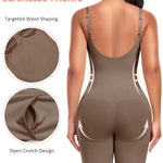 Women's Seamless Shapewear Tummy Control Bodysuit Body Shaper V Neck Seamless Butt Lifter Full Shaping Bodyshapers (Grey Brown,XX-Large)