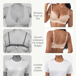 FeelinGirl Wireless Bras Comfortable Push Up Bra Full Support Lift Bralette Seamless Tshirt Bras