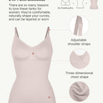 FeelinGirl Womens Tank Top Shapewear Tummy Control Tops Slimming Cami Tank Seamless Compression V Neck Camisole Light Gray XL