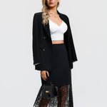 Avidlove Half Slips for Women Non Cling Lace Slip Skirt Soft Slip Under Dress Black XL