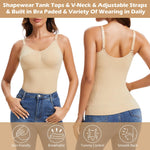JOYSHAPER Women's Shapewear Tops with Tummy Control Shapewear Camisole Tanks Compression Tank for Women with Buit in Bra Nude Cami Shaper Nude 3XL