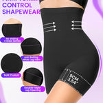 SIMIYA Shapewear Tummy Control Shorts for Women, 5-IN-1 Body Shaper High Waisted Girdle Boyshort Slip Short for Under Dresses Black