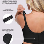 SHAPELLX Black Push-Up Women's Bra Back Smooth Braletters T-Shirt Underwire (Black, 38B)