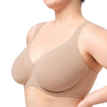 HSIA Bras for Women Minimizer Full Coverage, Plus Size T Shirt Unlined Underwire Smooth Bra, Seamless Cups Joan Ultimate Soft