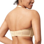 HSIA Strapless Bras for Women Large Bust Non Slip Full Coverage Underwire Supportive Multiway Strapless Bra Plus Size Light Beige