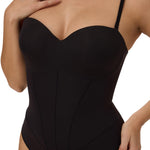 Maidenform Women's Tummy Shaping Thong Bodysuit, Multiway Thong Shaper, Firm Control