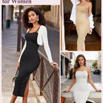 JOYSHAPER Strapless Shapewear Slip for Women Under Dress Tummy Control Shapewear Full Slip Body Shaper Slip