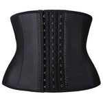YIANNA Short Torso Waist trainer corset for Weight loss Sports Workout Hourglass Body Shaper Cincher Tummy Control, YA110206-Black-3XL