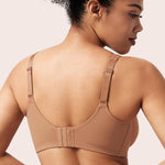 HSIA Minimizer Bras for Women Plus Size, Full Coverage Coolcomfort T Shirt Unlined Bra with Underwire for Heavy Breast, Warm Taupe 34C