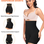 Werena Tummy Control Shapewear Shorts for Women High Waisted Body Shaper Slimming Girdle Shorts Shaping Underwear Panties(1# A Black(tummy control),Large)