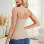 MISS MOLY Camisole Top for Women Shapewear Tummy Control Seamless Tank Top Body Shaper Scoop Neck Compression Cami Smoother with Adjustable Spaghetti Straps Nude Medium
