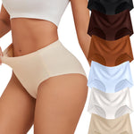 DWGVVX 6 Pack Womens Underwear Seamless Sexy Full Coverage Panties Basics Briefs No Show black Nude Clothes Lingerie Outfit Amazon
